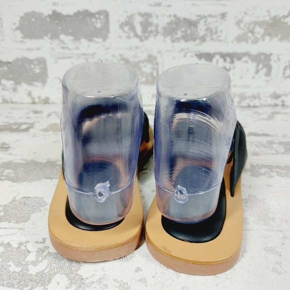 New CREVO Kitty Bow Leather Slide Sandal In Black K874 - Picture 7 of 9